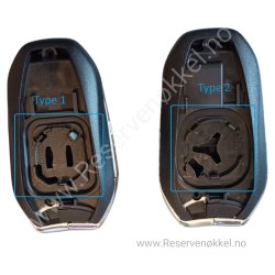 S2792PA302 -  PSA Nkkelskall Lys p midtre knapp Type 1