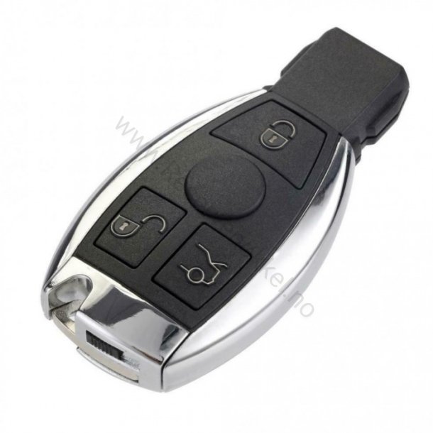 S1110MB364 -  Mercedes Nkkelskall 3 knapper. (Batteri lokk bak)