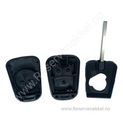 F0360OP316 - Opel nkkelskall 3 knapper