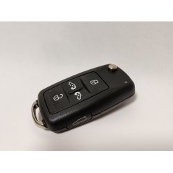 L0820VW566 - VW Nkkelskall 5knapper. (skyvedrer + bakluke p siden)