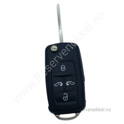 L0820VW566 - VW Nkkelskall 5knapper. (skyvedrer + bakluke p siden)