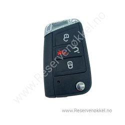 L1619VW466 - Vw Nkkelskall Blank nkkelhenger , Orignal pinplassering. (3+1knapper)