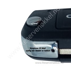 L1619VW466 - Vw Nkkelskall Blank nkkelhenger , Orignal pinplassering. (3+1knapper)